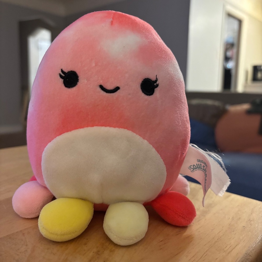 Squishmallows Abby the‎ Octopus 5 inch Pink Tie Dye Plush Stuffed Animal Toy
